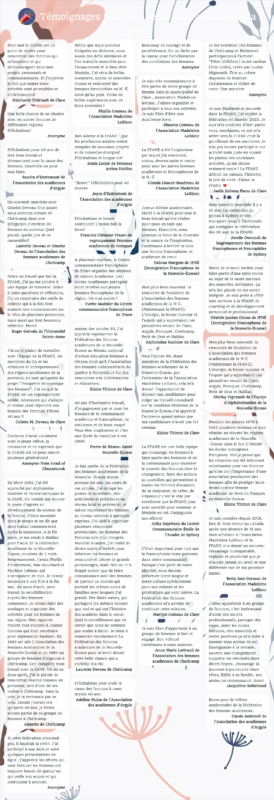 La fédération des femmes acadiennes de la Nouvelle-Écosse